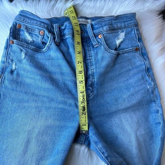 Madewell The Perfect Vintage Jean Distressed in Blue Wash Size 26 - Picture 7 of 13